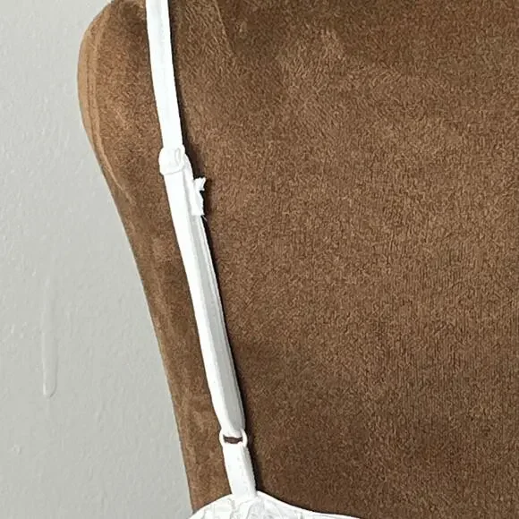 Blue Tassel Anthropologie White Floral Eyelet Lace Lined Cami Size XL - Picture 5 of 10